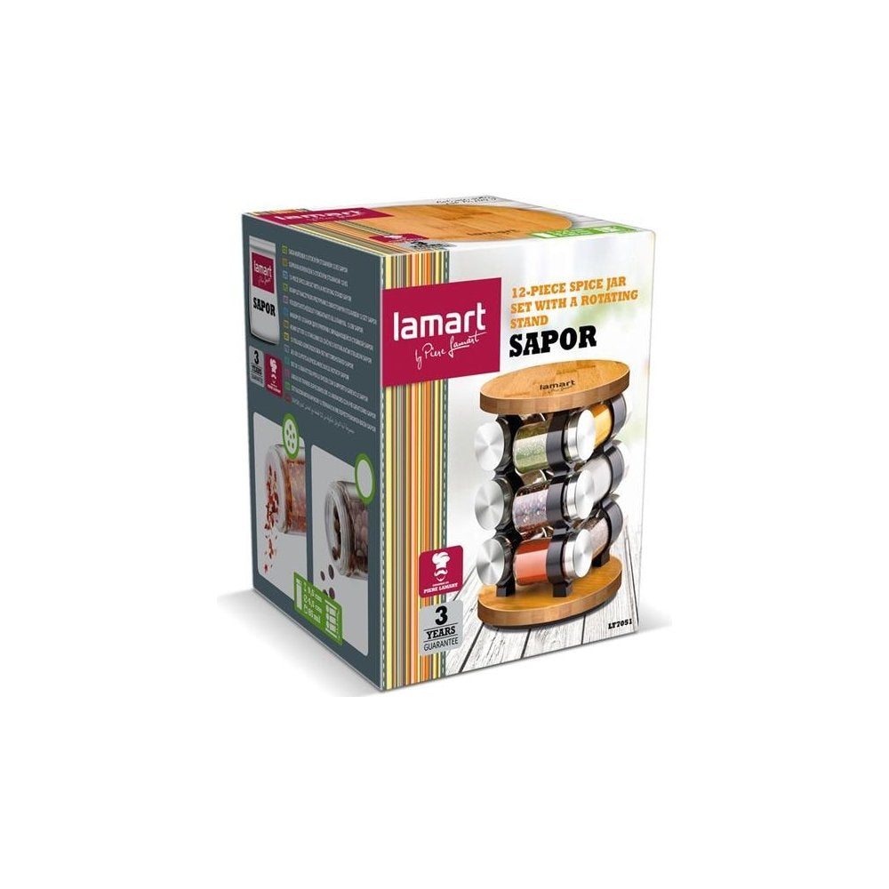 LAMART Sapor 12Pcs Spice Jar Set LT7051