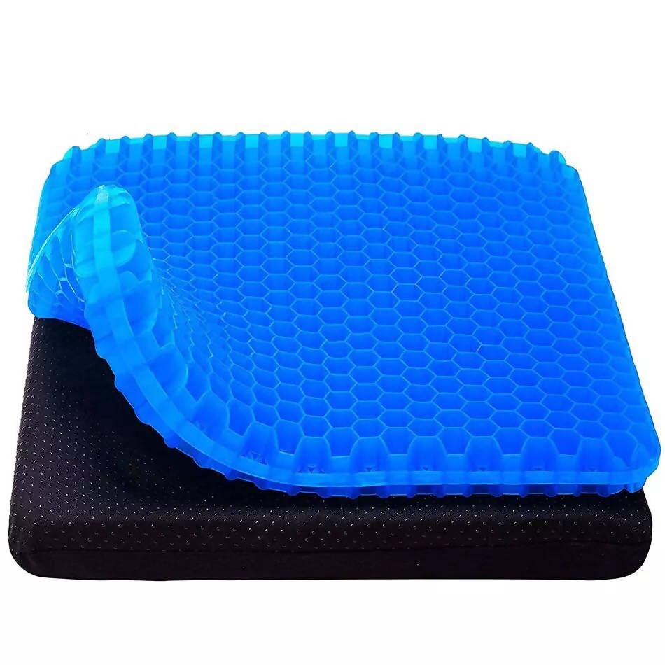 Summer Gel Seat Cushion Breathable Honeycomb Design For Pressure Relief Back Tailbone Pain - Home Office Chair Cars Wheelchair