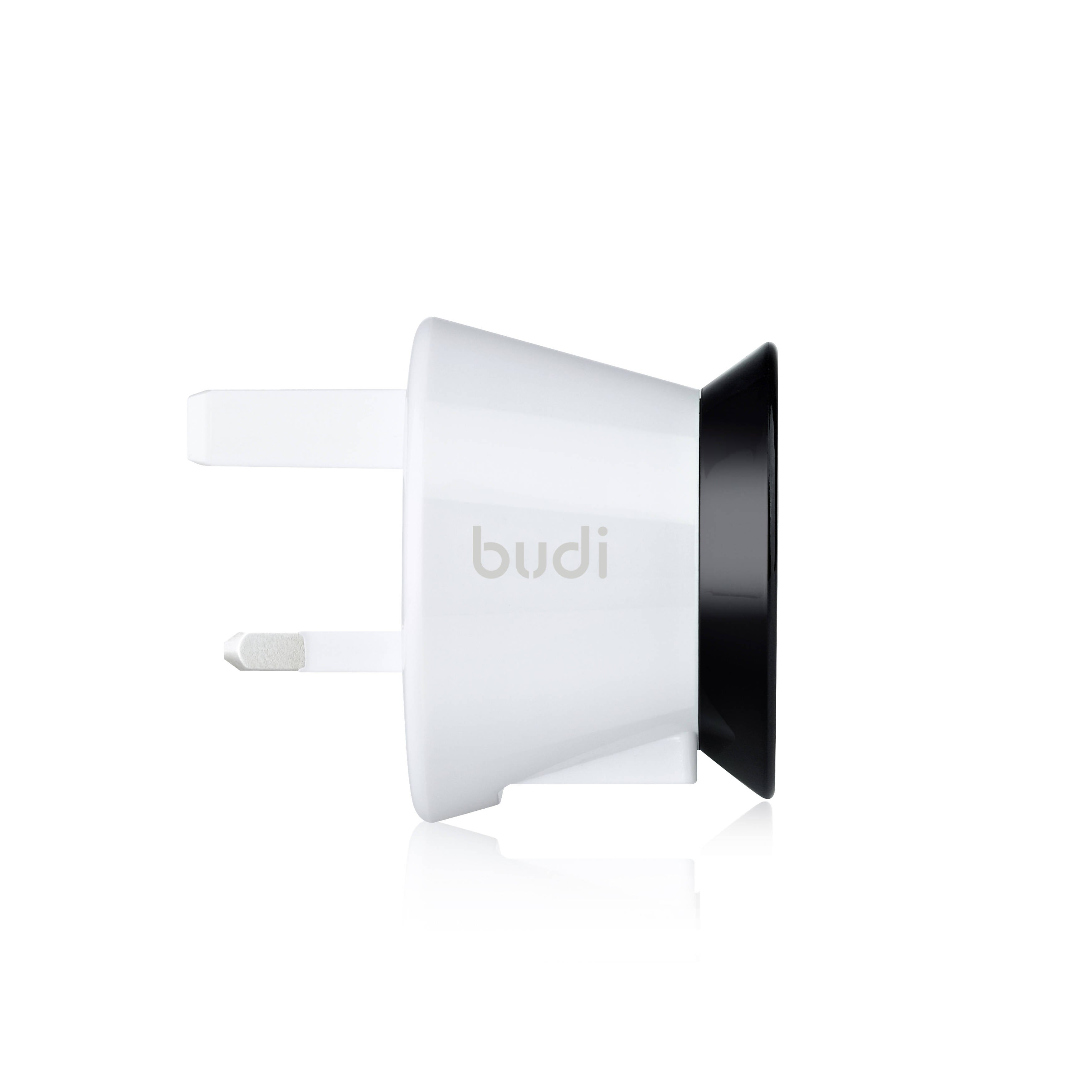 Budi 2 USB Ports 12 Watt Home Charger White