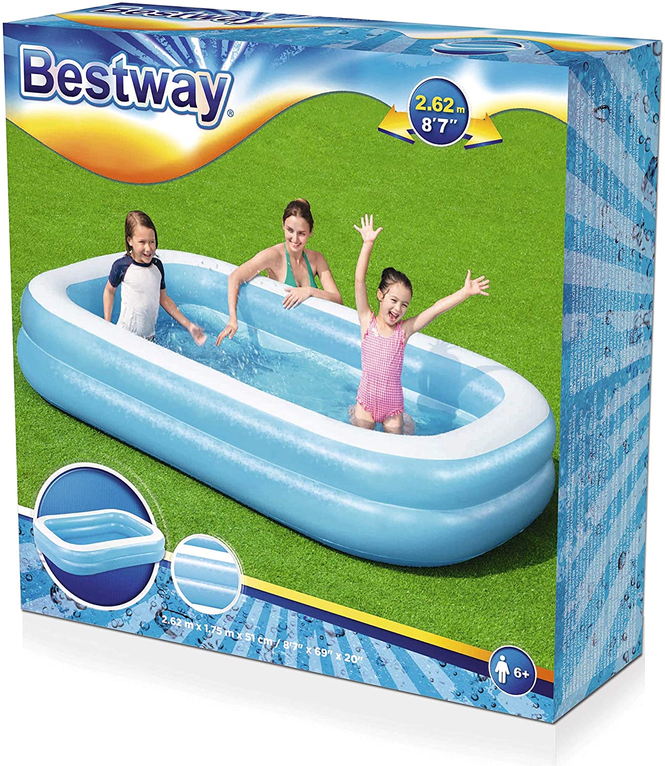 Bestway Blue Rectangular Pool 87x69x20 Inch
