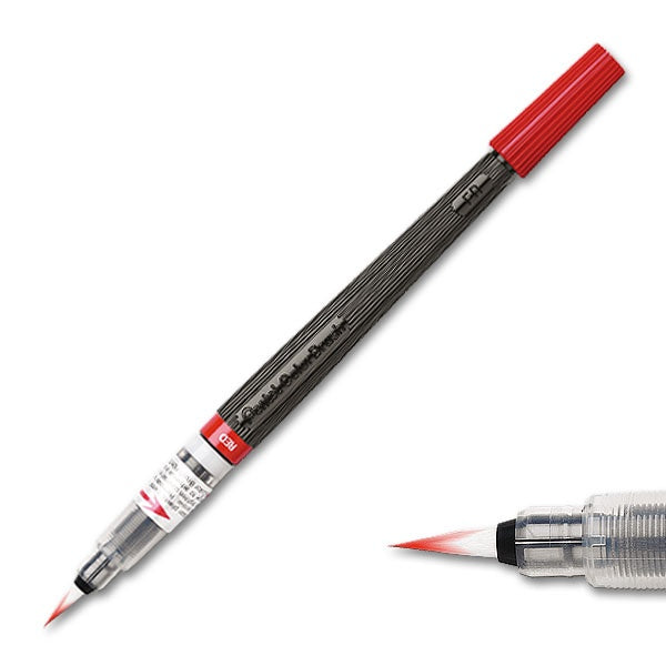 Pentel Color Brush XGFL 102X Paint Brush Red