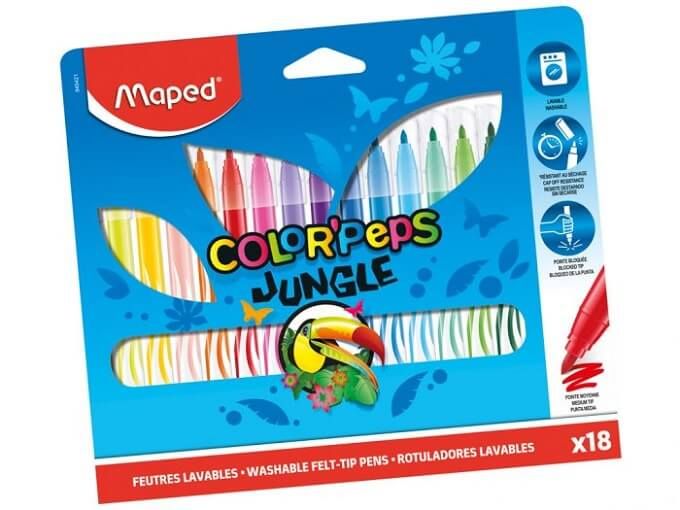 Maped Color Peps FeltTip Jungle18Clr MD-845421