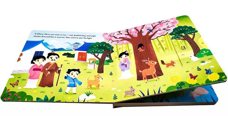 Mulan First Stories English Educational 3D Flap Picture Books Montessori Educational Toys for Children