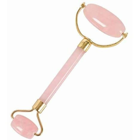 Hononol Facial Massage Natural Rose Pink Crystal Quartz Roller Double Head Jade Stone Face Lifting Anti Wrinkle Slimming HealthCare Tool