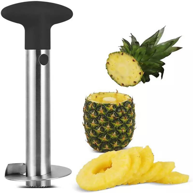 Pineapple Corer-Slicer Stainless Steel Easy To Use Pineapple Peeler Pineapple Slicers Fruit Cutter Corer Slicer Kitchen Tools