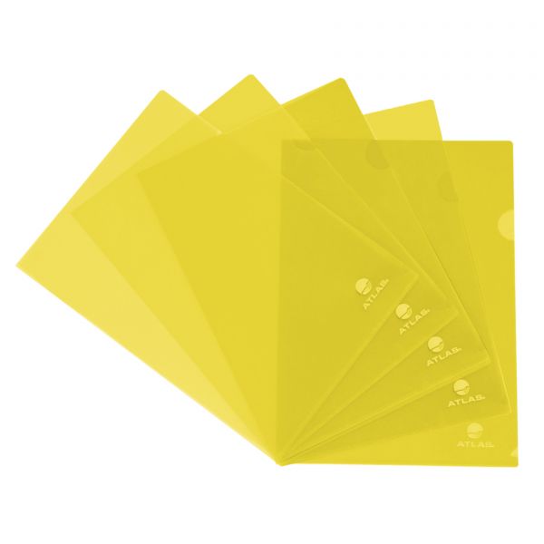 Atlas  12pcs Clear Folder PP A4  Yellow