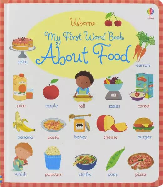 English Picture Board Book My First Word كتاب عن قاموس اللغة الإنجليزية للطعام