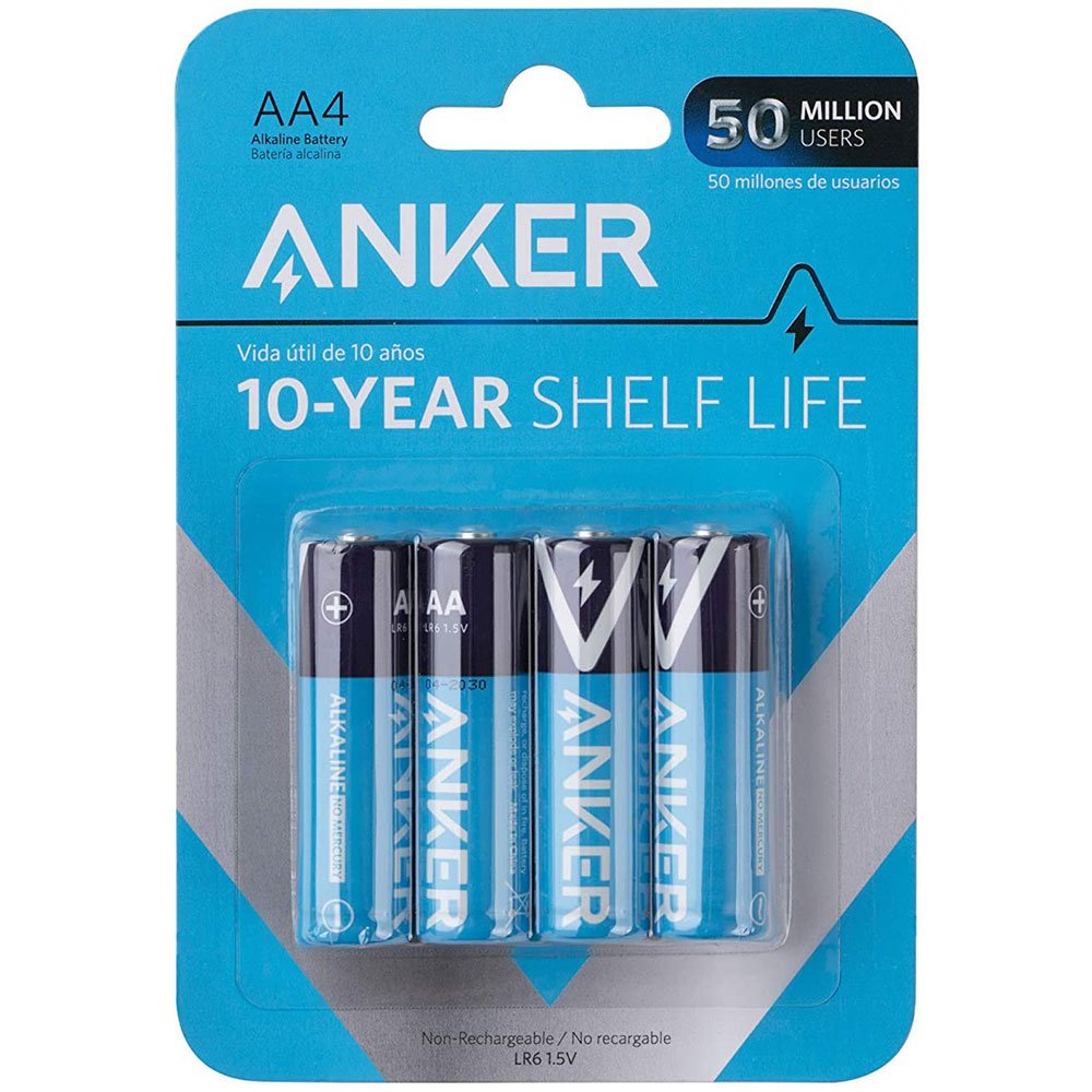 Anker AA Alkaline Batteries 4 Pack Blue