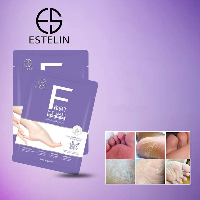 ESTELIN Foot Care Vitamin C Exfoliating Foot Peel Mask Lavender