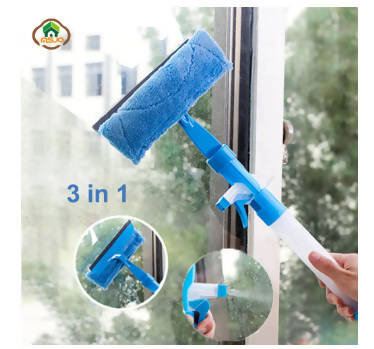 Glass Cleaner Brush 3 In 1 Spray Car Window Brush Microfiber Home Window Wiper Glass Cleaner Brushes Kitchen Cleaning Tools