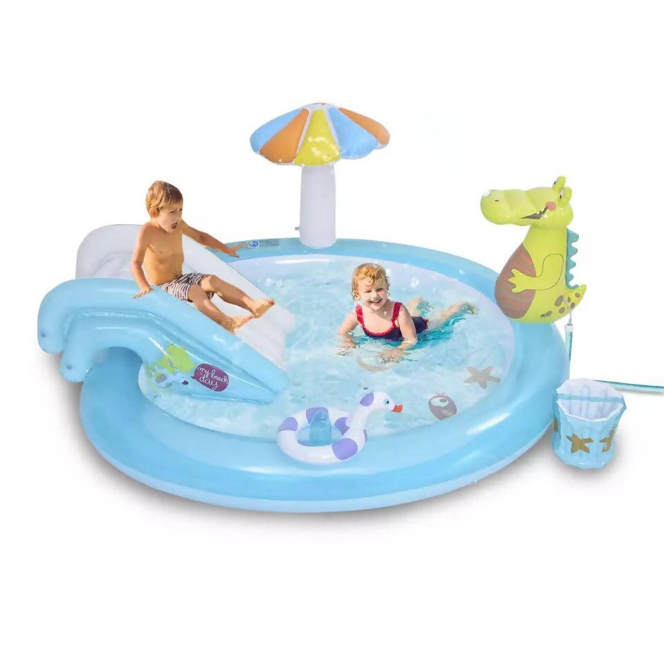 Swimming Pool Inflatable Play Center Kids Water Fun Slide Paddling Pool