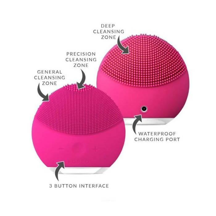 Mini 2 Face Skin Cleaning Brush Foreo with USB Charging Pink