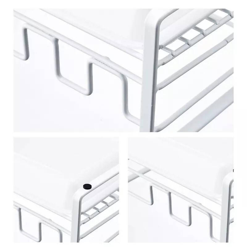 Kitchen Sponge Storage Rack Iron Sponge Drain Rack Steel Ball Soap Dish Cloth Sink Kitchen Storage Shelf Kitchen Accessories