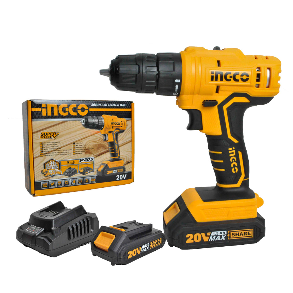 Ingco Lithium Ion Cordless Drill 20V CDLI20011