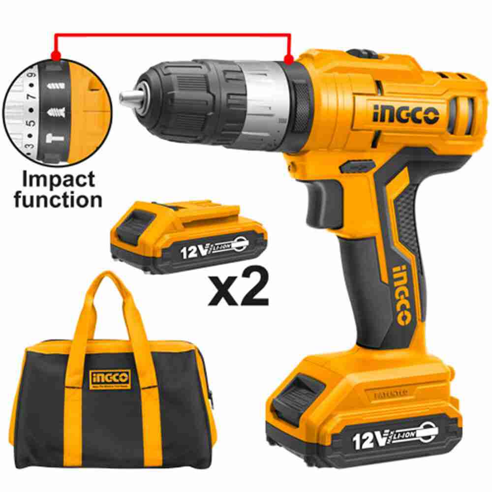 Ingco Lithium Ion Impact Drill CIDLI1222