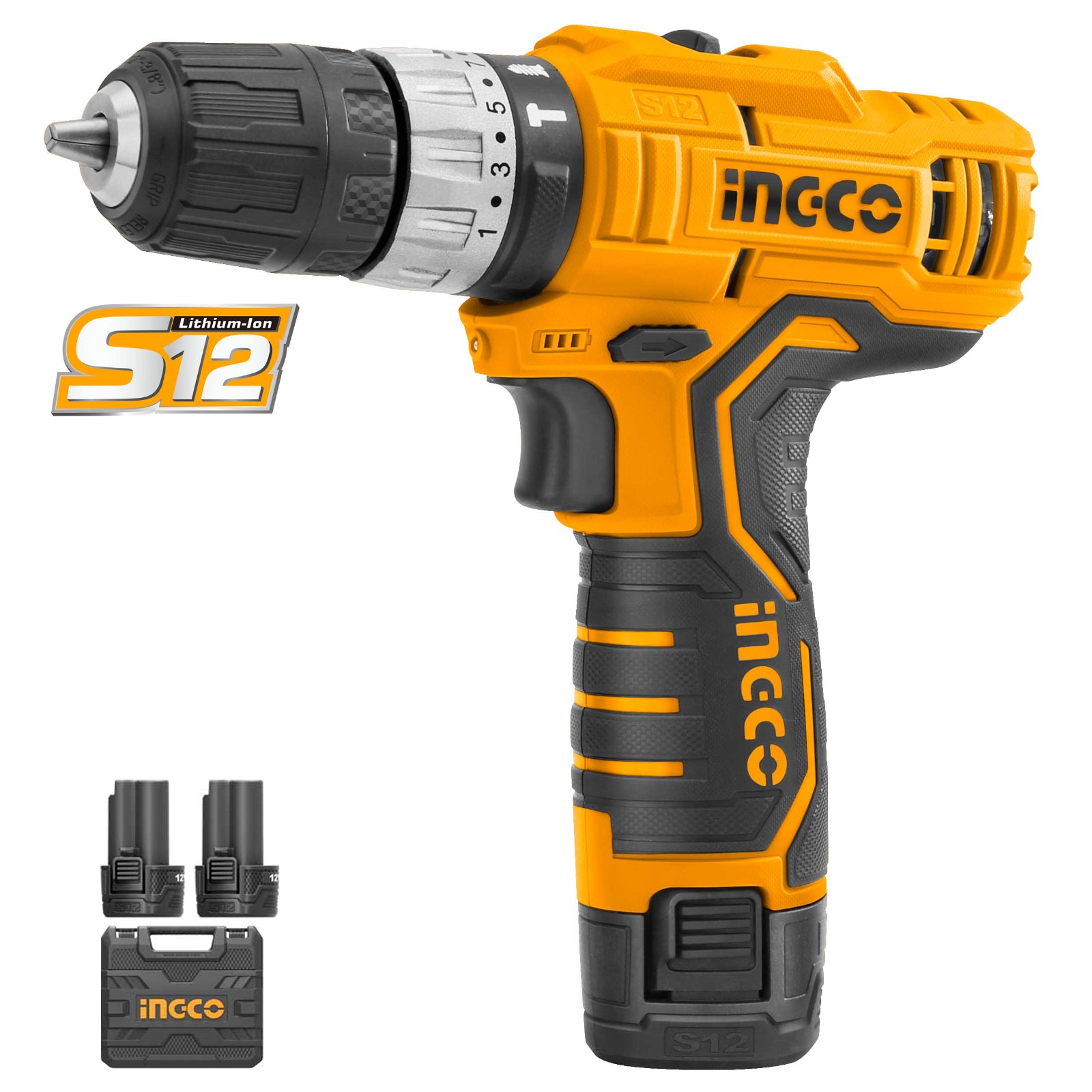 Ingco Cordless Impact Drill Kit 12V