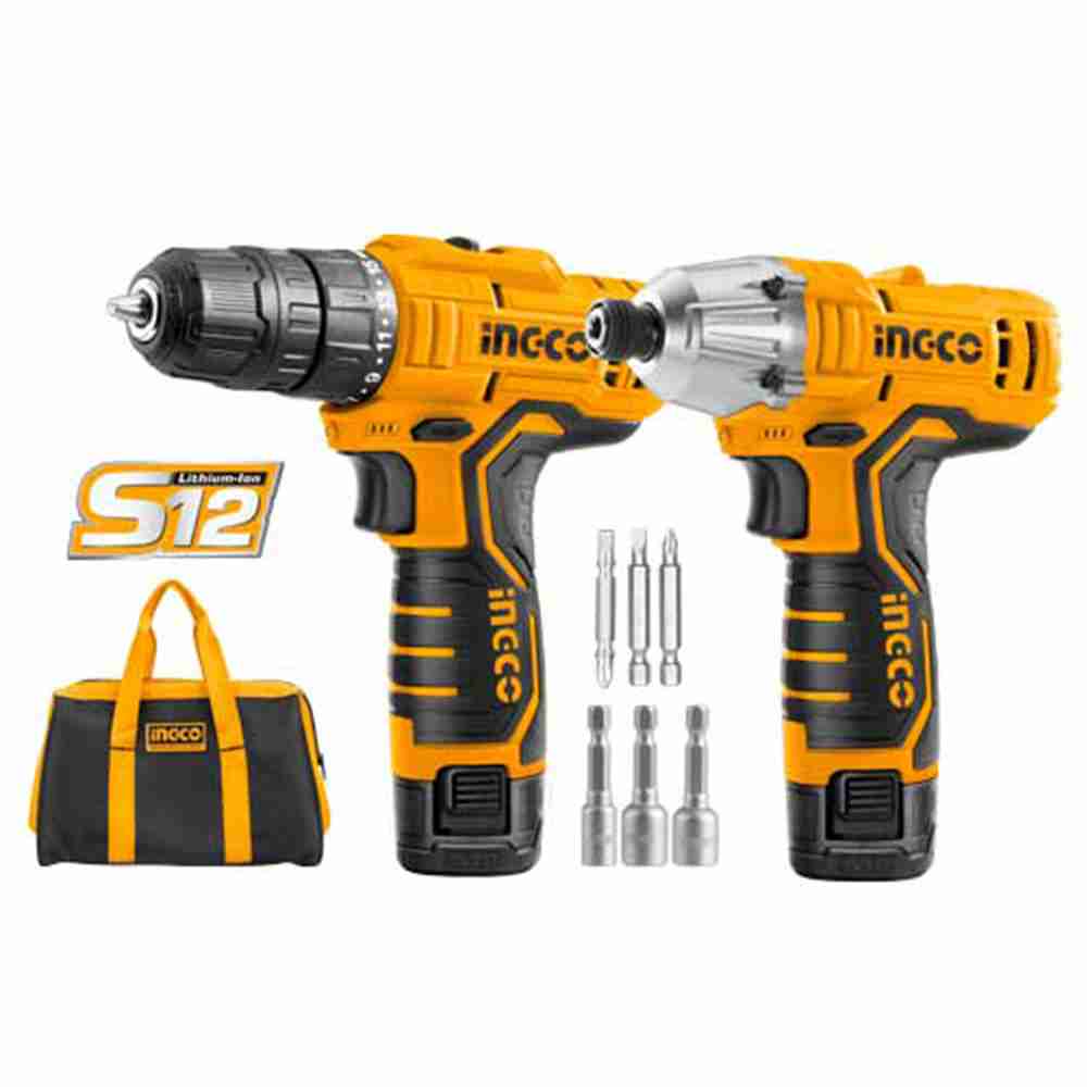 Ingco CKLI1201 Lithium Ion Cordless 2 Pc Combo Kit