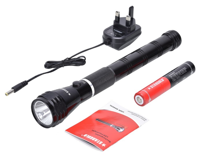 Stargold Heavy Duty Water Resistant Rechargeable LED Flashlight SG-V7