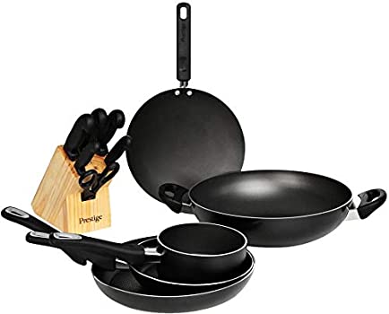 Prestige 24Pc Aluminum Cookware Set Black