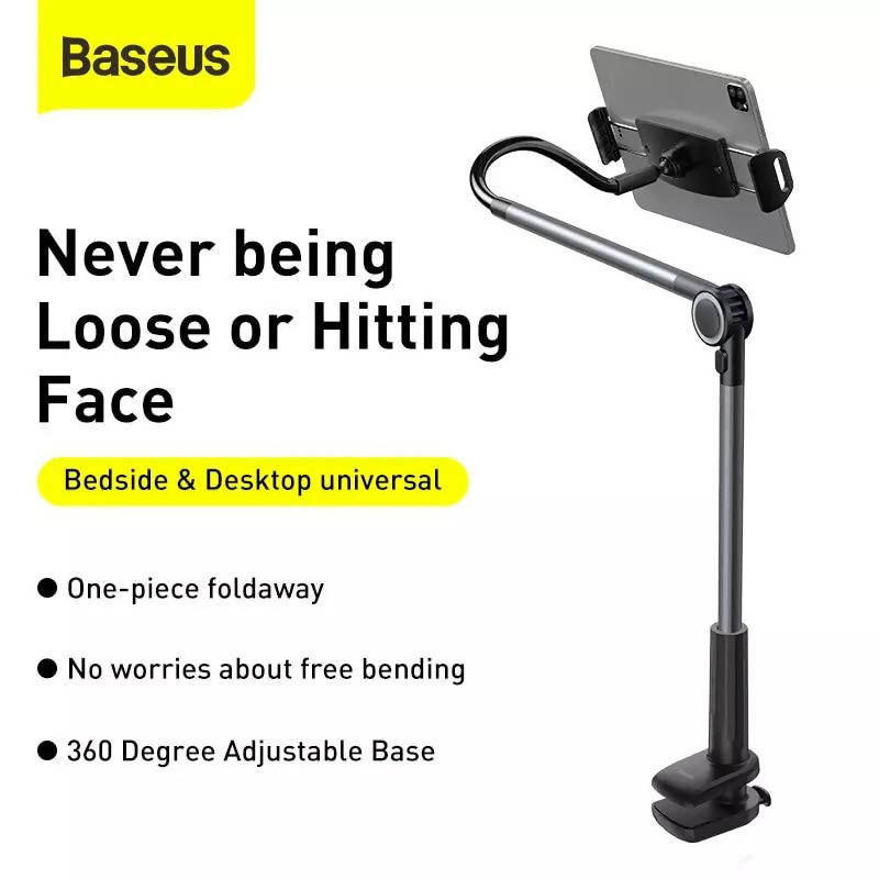 Baseus Phone Holder 360 Rotating Long Arm Lazy Holder For Phone Tablet Desktop Bed Clip