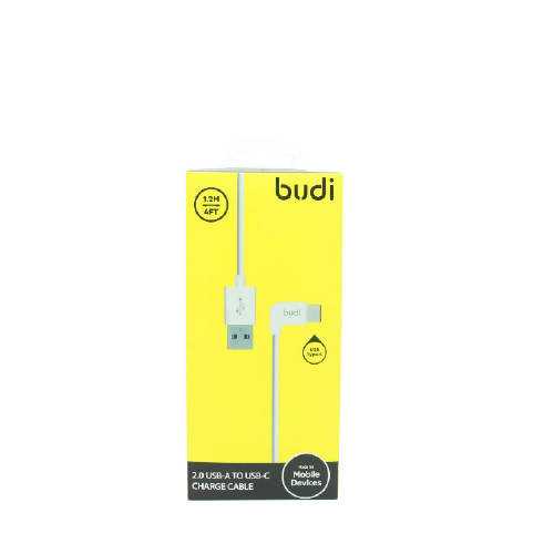 Budi M8J147T USB Type-C 1M 2.4A Faster-WHITE