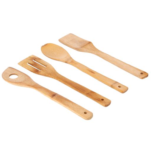 Delcasa 4 Pcs Wooden Kitchen Tools | Kitchen Accessories in Bahrain | Color Beige | Halabh