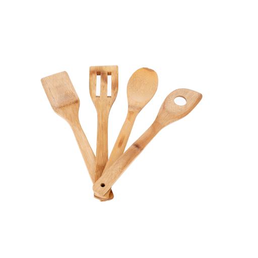 Delcasa 4 Pcs Wooden Kitchen Tools | Kitchen Accessories in Bahrain | Color Beige | Halabh