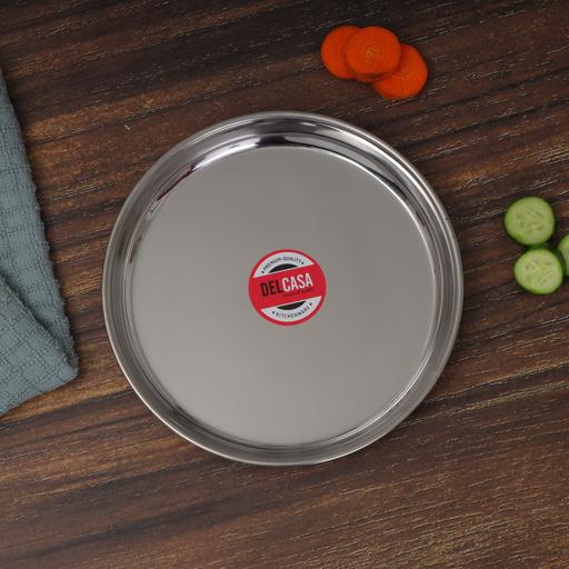 Delcasa Bidding Thali Stainless Steel Plate | Kitchen Appliance | Halabh.com