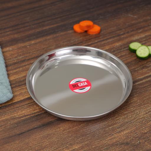 Delcasa Bidding Thali Stainless Steel Plate | Kitchen Appliance | Halabh.com