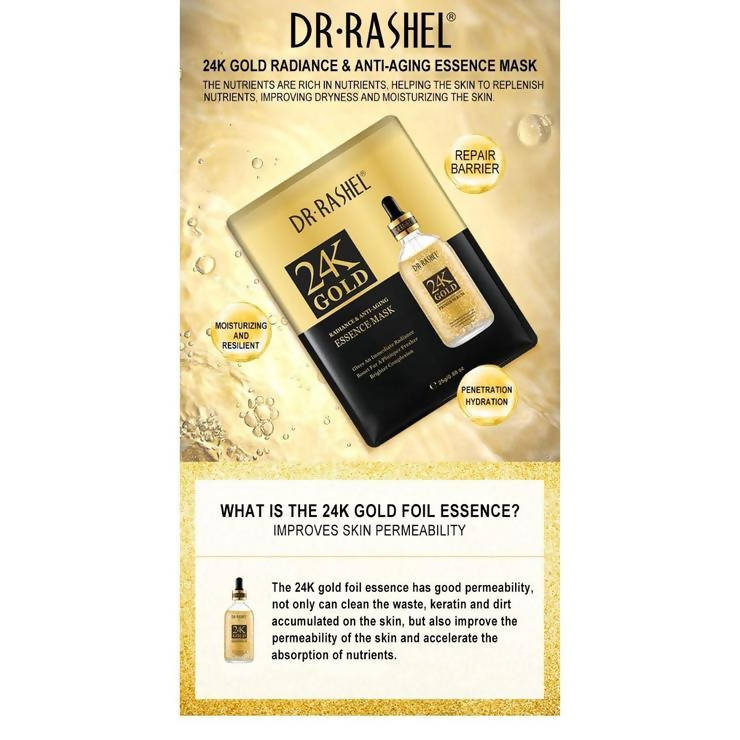 DR Rashel 24k Gold Radiance And Anti Aging Essence Mask