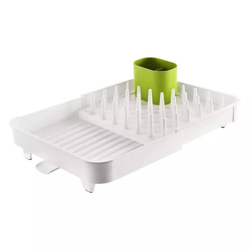 Wet and dry dual purpose simple Japanese style retractable shelf classified storage kitchen dish drain rack