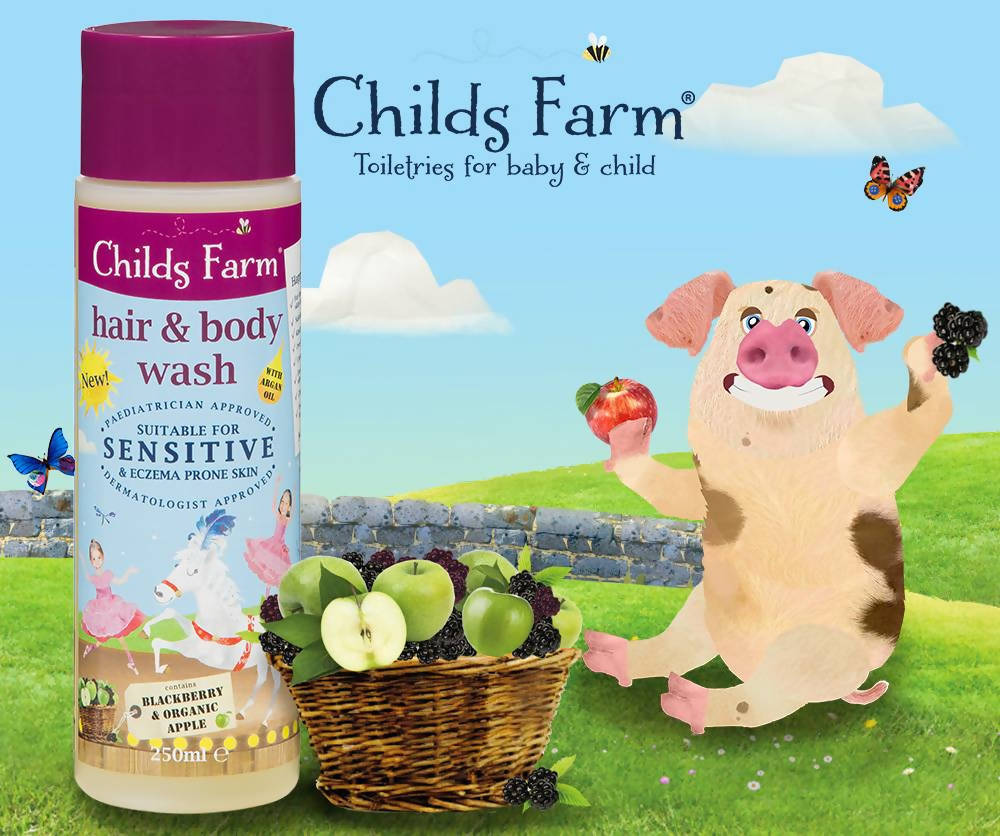 Childs Farm Hair And Body Wash Blackberry & Organic Apple 250ML