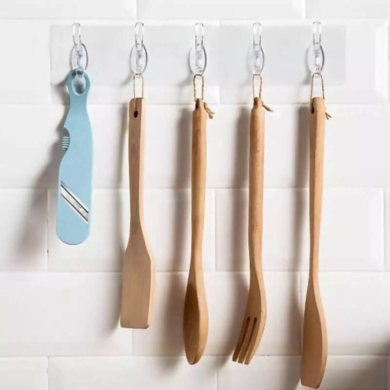 Transparent Non-marking Strong Sticking Hook Kitchen Storage Tools Bathroom Hanger Storage Holder Hanging Stickers