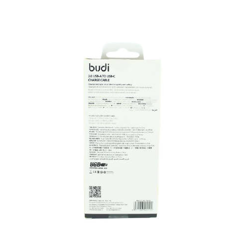 Budi M8J147T-BLK Usb Type-C 1M 2.4A Faster