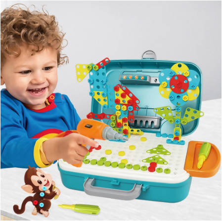 Puzzle Engineering Toys Set Handmade DIY Creative Mosaic Design Children Gift For Boys And Girls