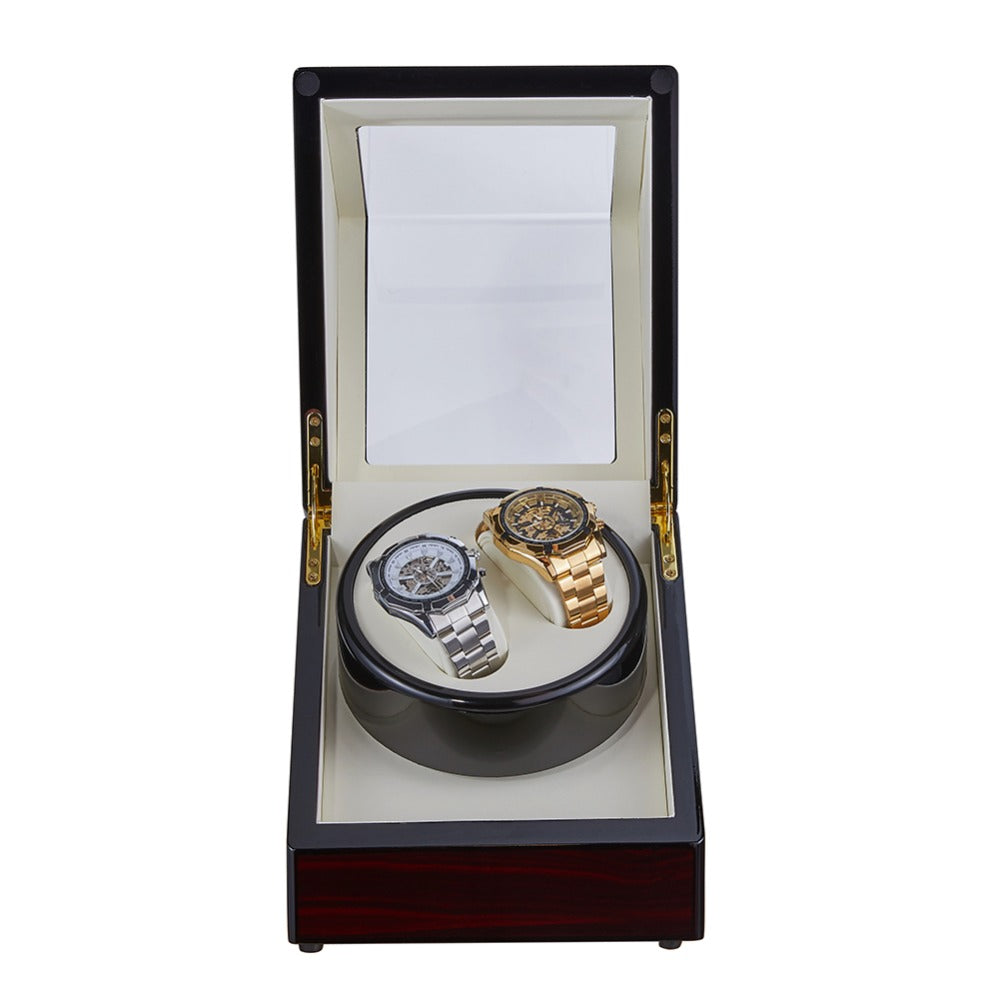 Wooden Mechanical Watch Winding Box 3321223412 | watch storage | box | jewelry box | timepiece storage | luxury accessories | organizational products | elegant design | secure lock | Halabh.com