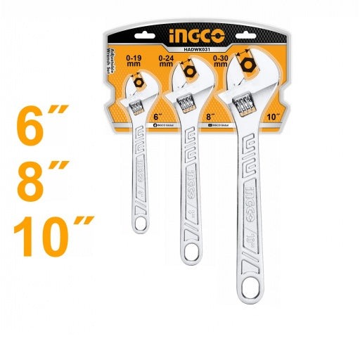 Ingco Adjustable Wrench Set - HADWK031