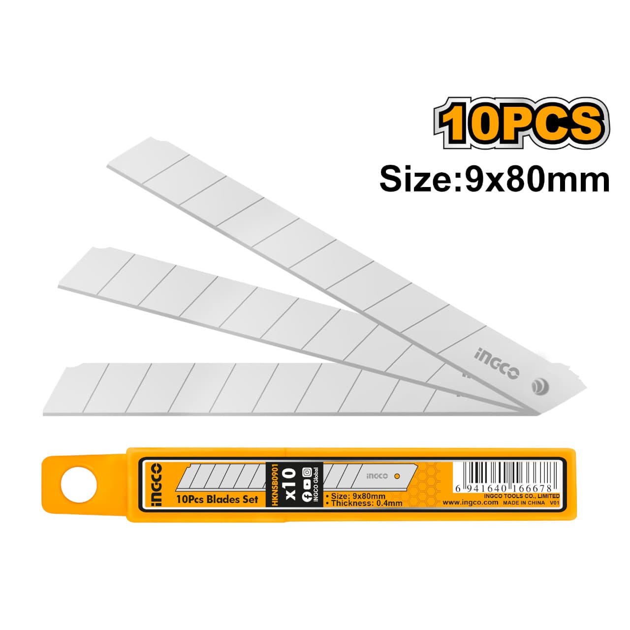 Ingco 10Pcs Box Cutter Blade - HKNSB0901