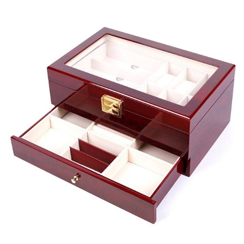 Watch And Accessories Organizer Box WB-09 | watch storage | box | jewelry box | timepiece storage | luxury accessories | organizational products | elegant design | secure lock | Halabh.com