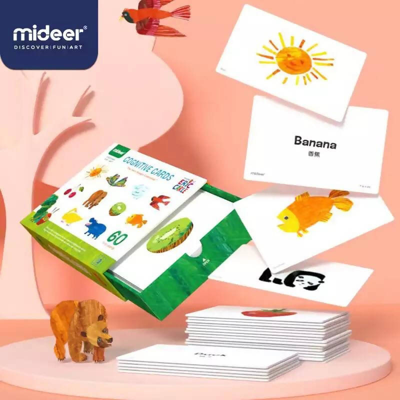 Children's Cognitive Cards Bilingual Early Learning Literacy Pinyin English Word Cards Mind Game Gifts For Children