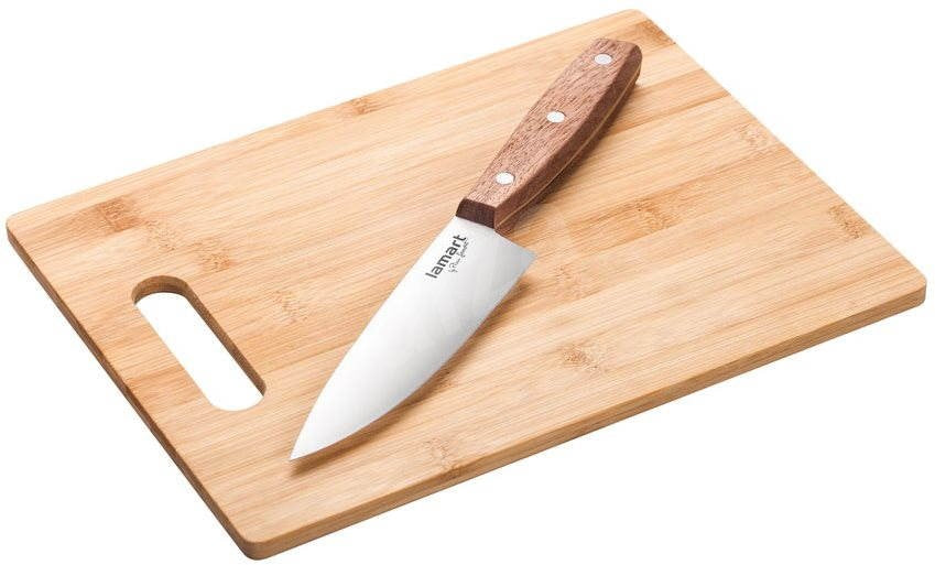 Lamart LT2059 Bamboo Chopping Board and Knife Set