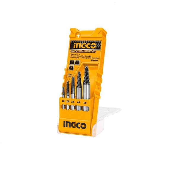 Ingco 5Pcs Screw Extractor Set ASE008