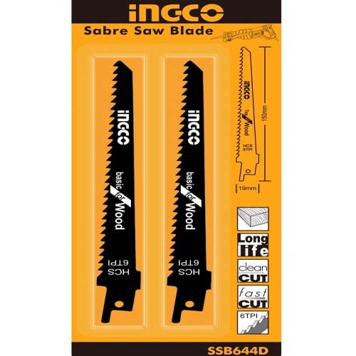 Ingco Sabre Saw Blade 2 Packets SSB644D