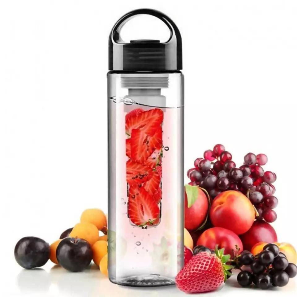 750ml Plastic Water Bottle Portable Fruit Leakproof Drinking Cup for Travel Sports