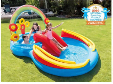 Children Yard Garden Lawn Large Inflatable Spray Water Splash Play Pool With Slide