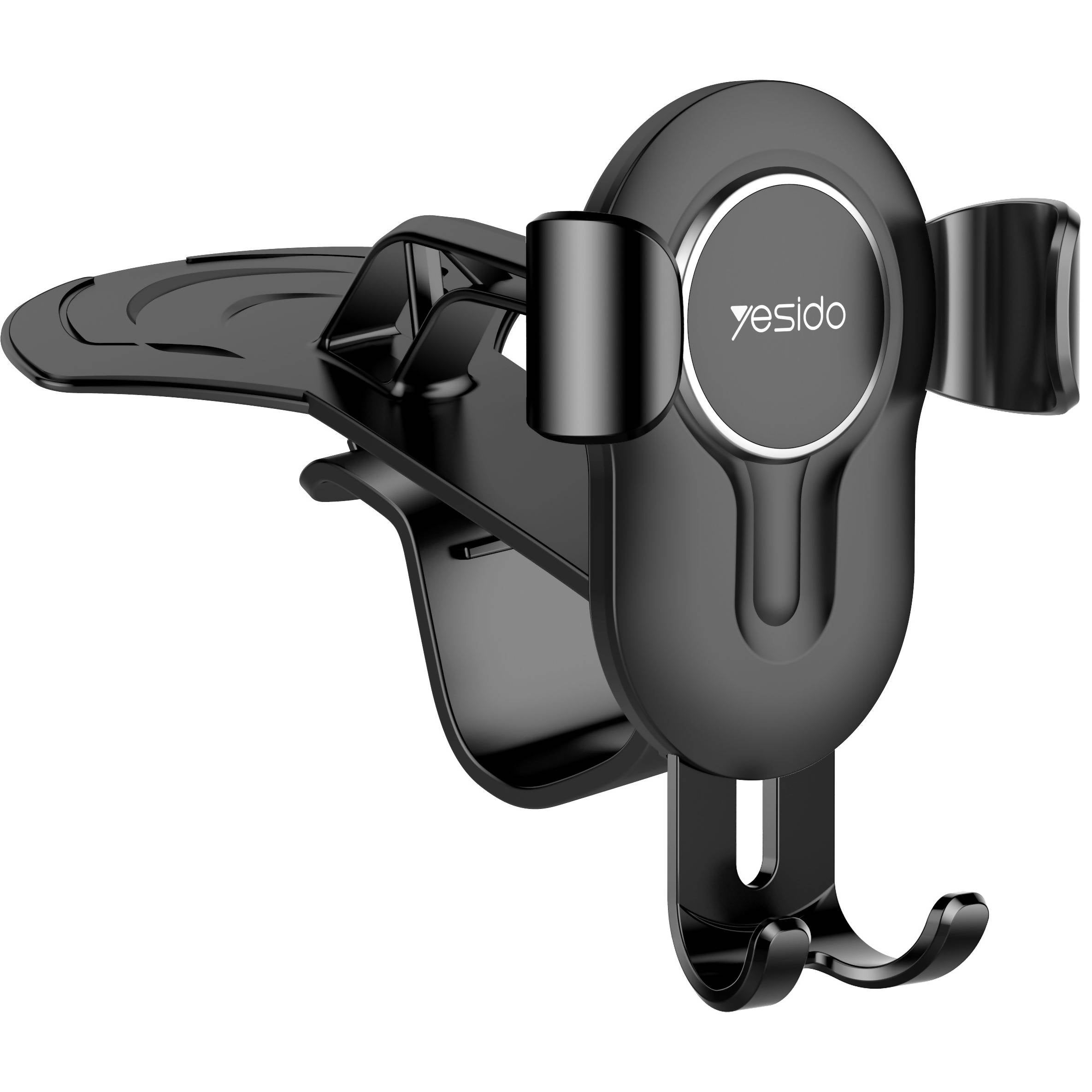 Yesido Gravity Car Holder For iphone Samsung Cell Mobile Phone Holder Black