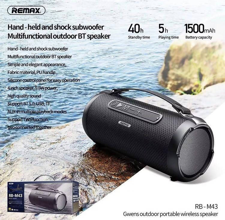 Remax tide brand RB-M43 rolling stone portable outdoor Bluetooth speaker