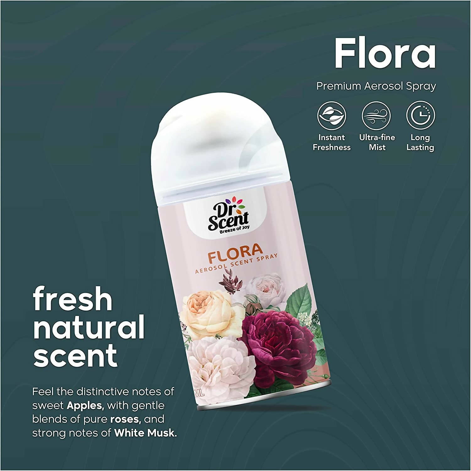 Dr Scent Air Freshener Flora Aerosol Spray 300Ml