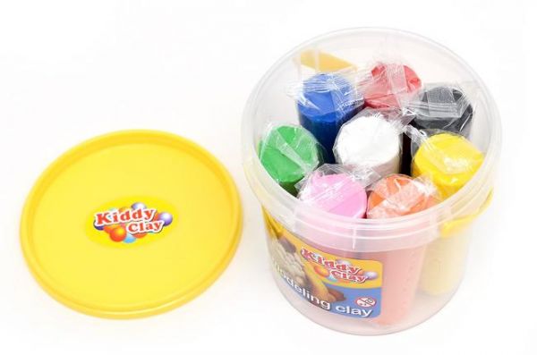 Kiddy Clay Modeling Clay 8 Colour With Round Bucket