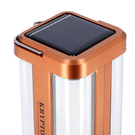 Krypton Rechargeable Emergency LED Light with Solar Panel Golden